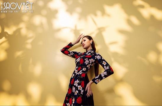 Hoa hậu Khánh Vân diện áo dài, chụp bộ ảnh cảm hứng từ hoàng hôn