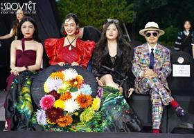 Nông Thuý Hằng diện thiết kế lấy cảm hứng từ ruộng bậc thang vùng cao Y Tý