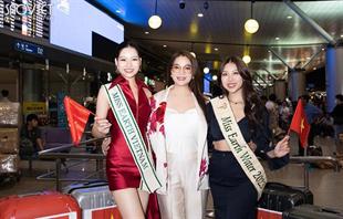 Trương Ngọc Ánh, Hoa hậu Đỗ Lan Anh tiễn Cao Ngọc Bích sang Philippines dự  thi Miss Earth