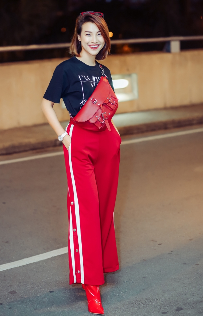 hoang oanh chat lu den han tham du seoul fashion week